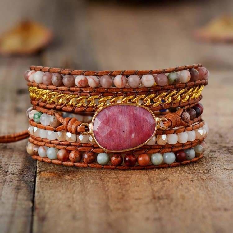 Liebesarmband aus Rhodonit - Armband