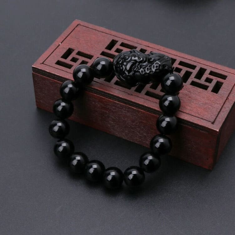 Bracelet de chance - Pi Xiu en Obsidienne