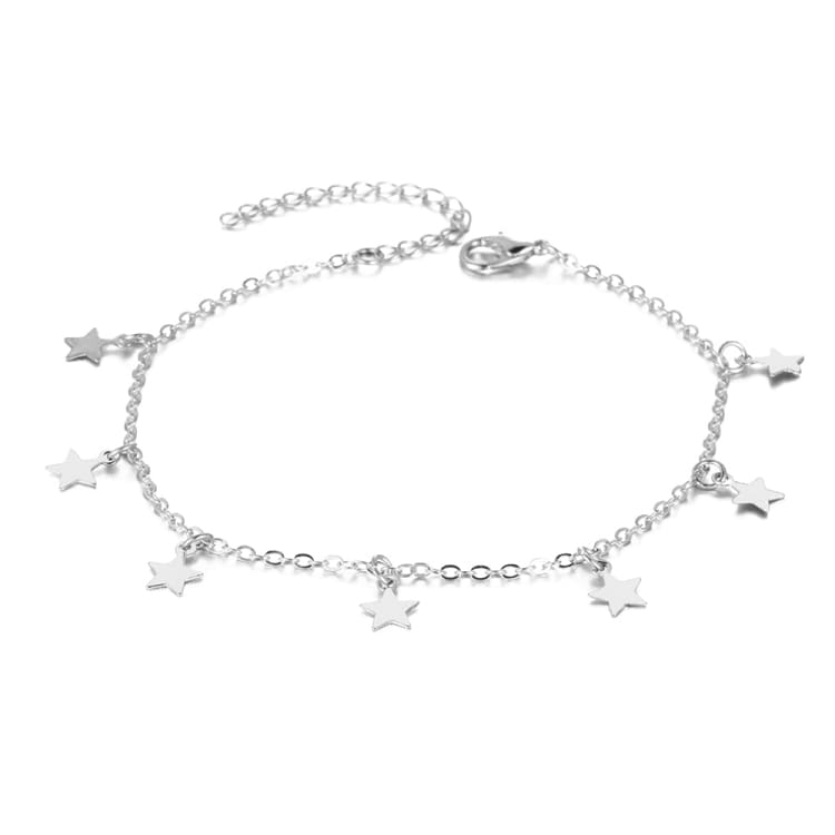 Bracelet de cheville avec pendentif étoile - Argent - Bracelet
