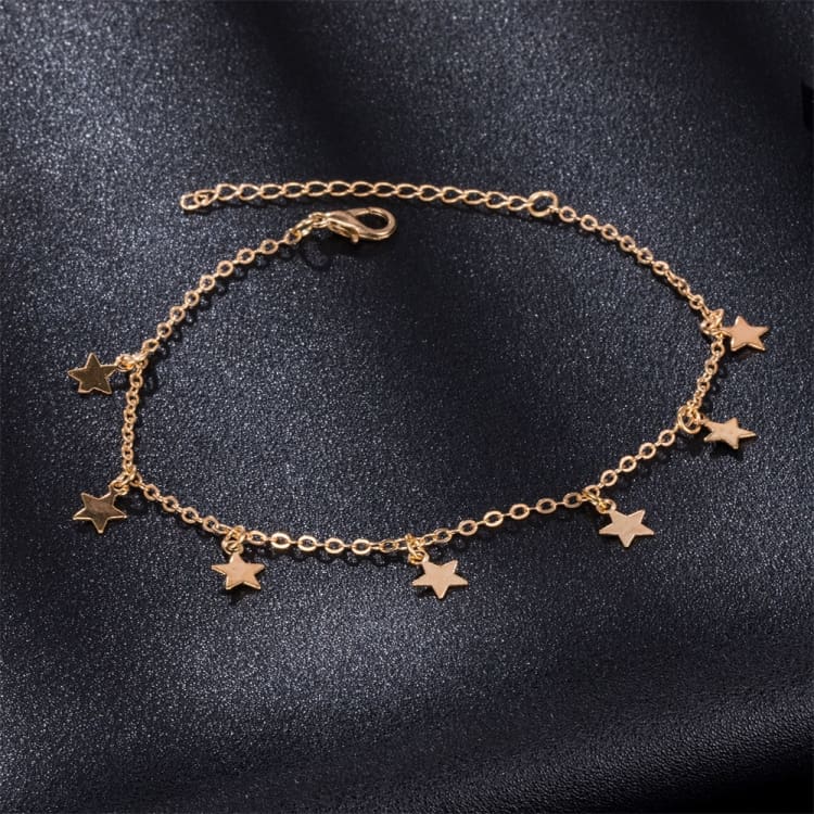 Bracelet de cheville avec pendentif étoile - Or - Bracelet