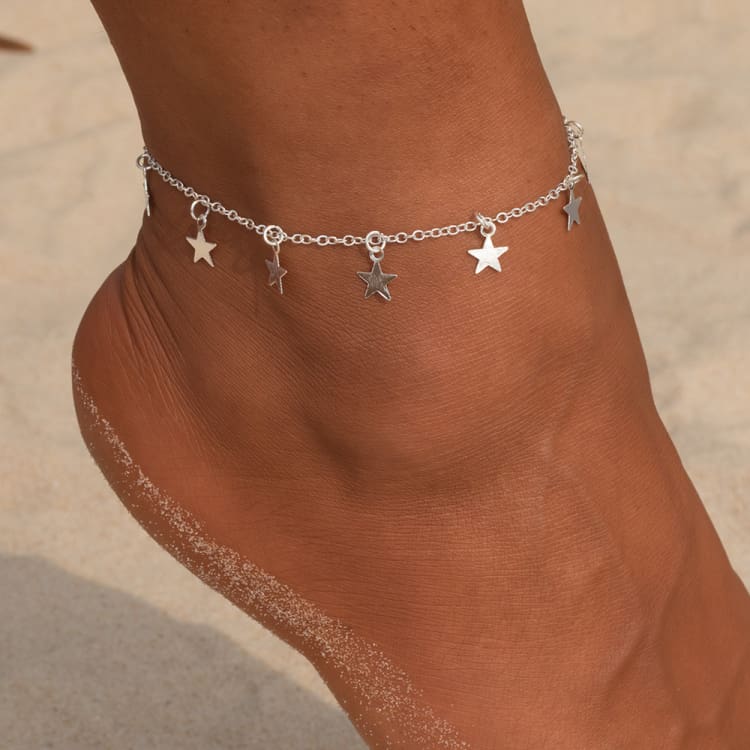 Bracelet de cheville avec pendentif étoile - Bracelet