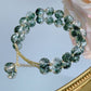 Bracelet de cheville en cristaux verts naturels - Bracelet