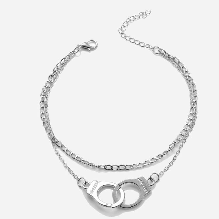 Bracelet de cheville menottes freedom - Argent - Bracelet