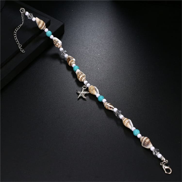 Bracelet de cheville pour femme en forme de coquillage - Bracelet