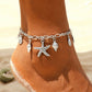Bracelet de cheville vintage avec pendentif étoile de mer et coquillage - Bracelet