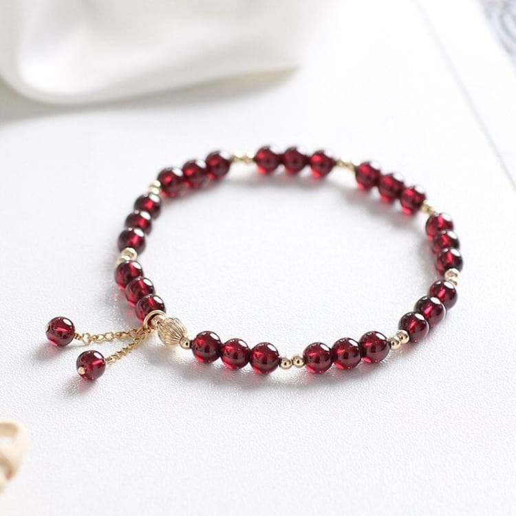 Bracelet de force en grenat rouge