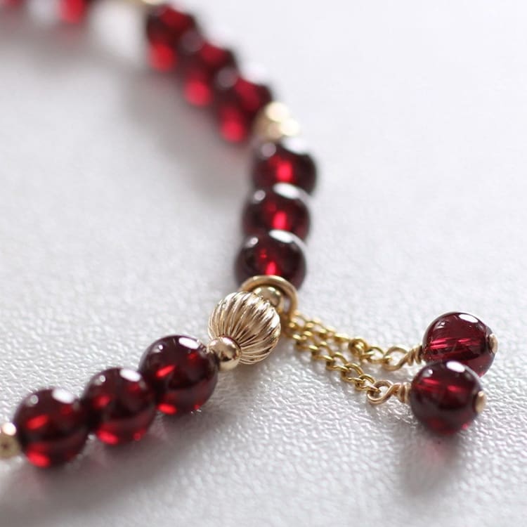 Bracelet de force en grenat rouge
