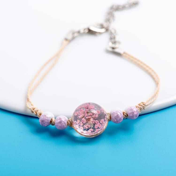Bracelet fleur éternelle de cristal -Dahlia