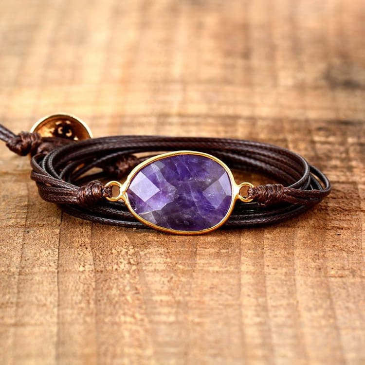 Bracelet de la Paix intérieure en Améthyste - Bracelet en Améthyste