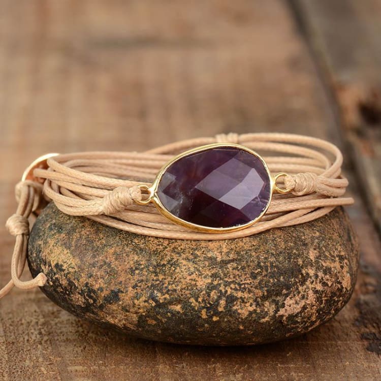 Bracelet de la Paix intérieure en Améthyste - Bracelet Améthyste