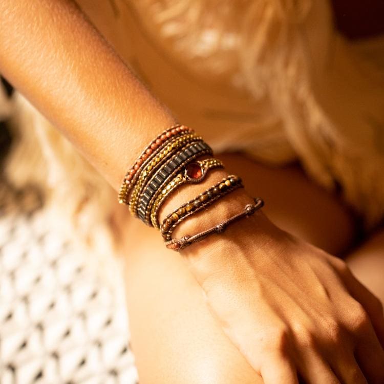 Bracelet de la vitalité profonde en Hématite et Oeil de Tigre - Bracelet