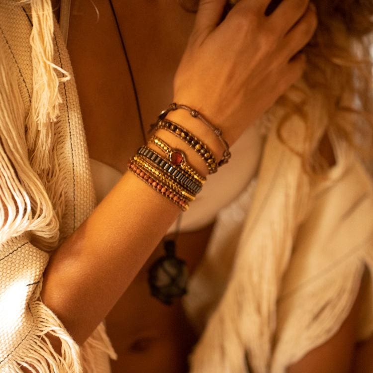 Bracelet de la vitalité profonde en Hématite et Oeil de Tigre - Bracelet