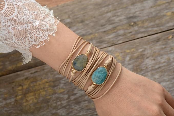 Bracelet de lAmitié en Amazonite - Bracelet pierre Amazonite