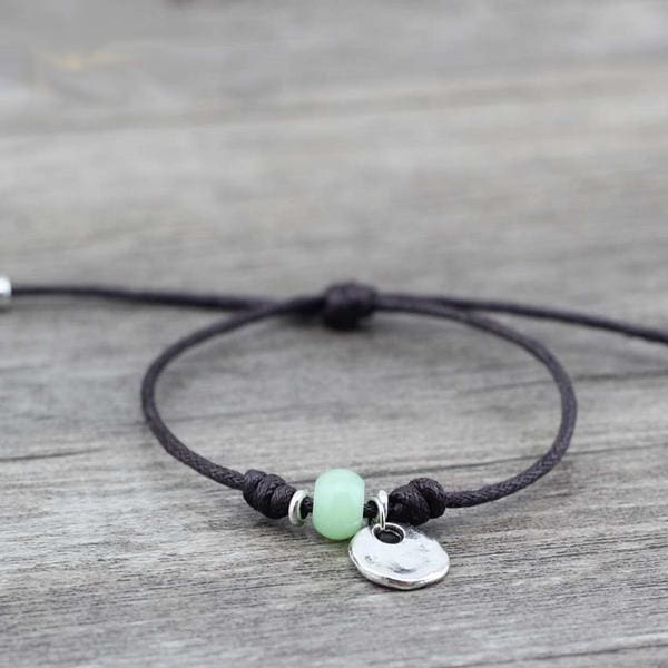 Bracelet de lamitié orné dune pierre de Jade - Bracelet