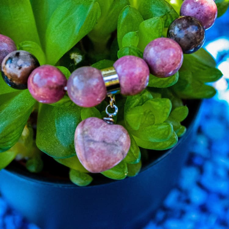 Bracelet de l’Amour Inconditionnel - Bracelet en pierre Rhodonite