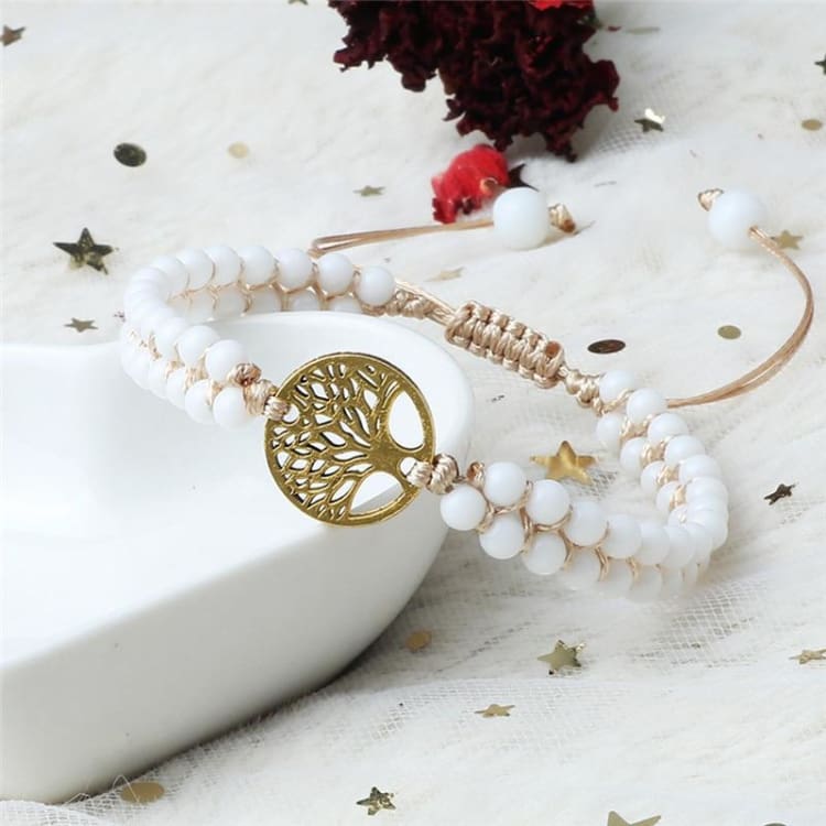 Bracelet de l’arbre de vie en porcelaine - Or - Bracelet