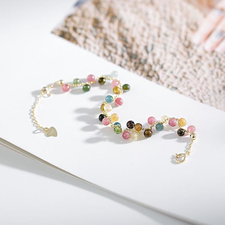 Bracelet de pierres colorées - Bracelet en pierre