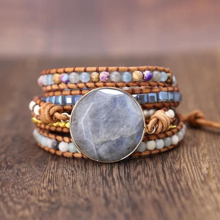 Bracelet de protection avec talisman en labradorite - Bracelet