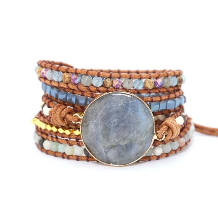 Bracelet de protection avec talisman en labradorite - Bracelet en pierre Labradorite