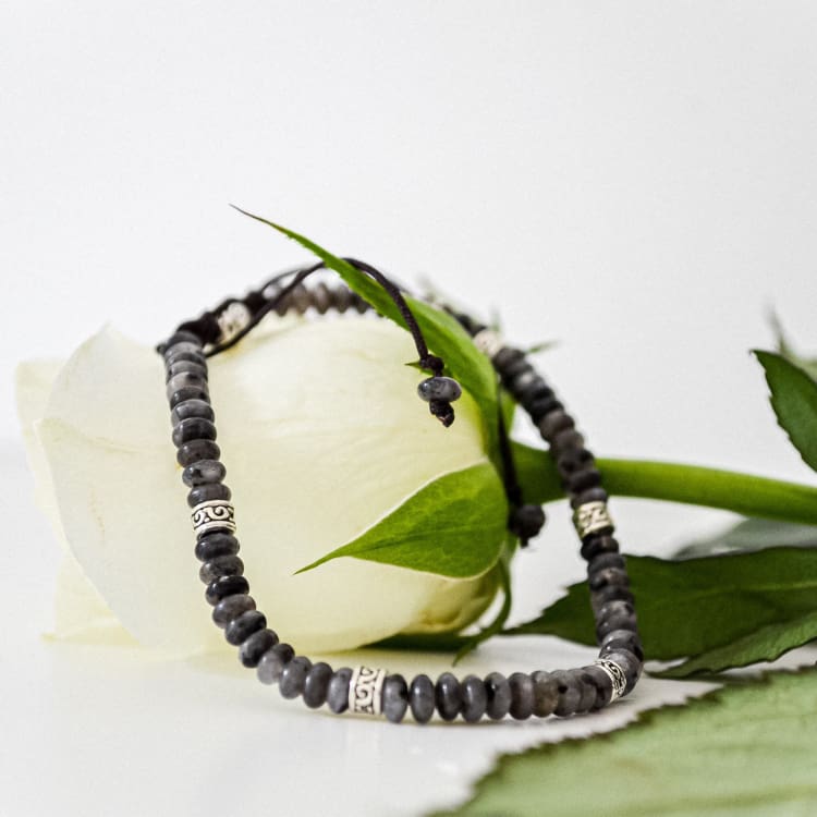 Bracelet de protection en Larvikite - Bracelet en pierre Larvikite