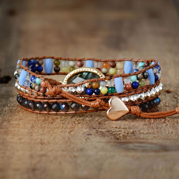 Bracelet de protection enveloppant en labradorite - Bracelet en labradorite