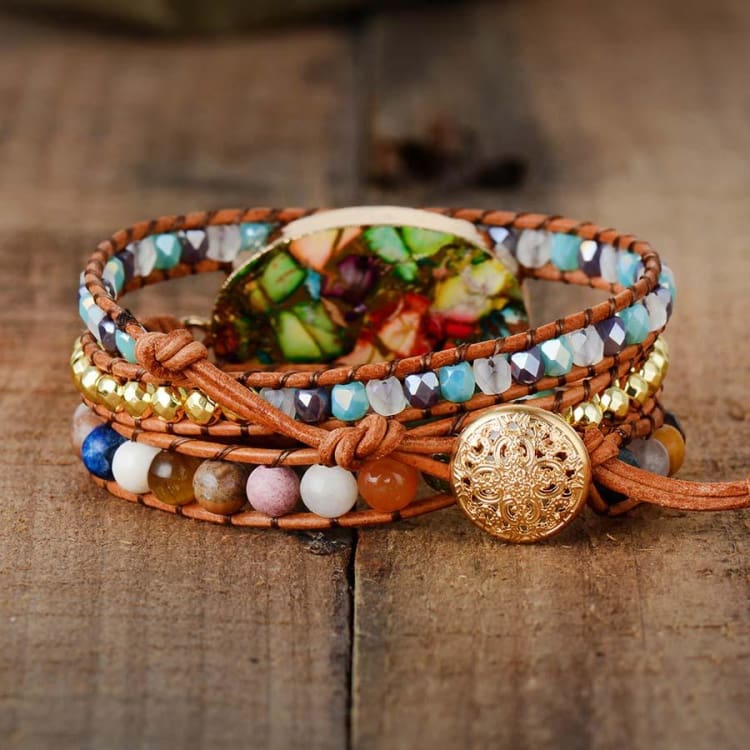 Bracelet d'équilibre en jaspe - Bracelet pierre naturelle