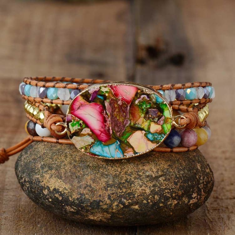 Bracelet déquilibre en jaspe - Bracelet