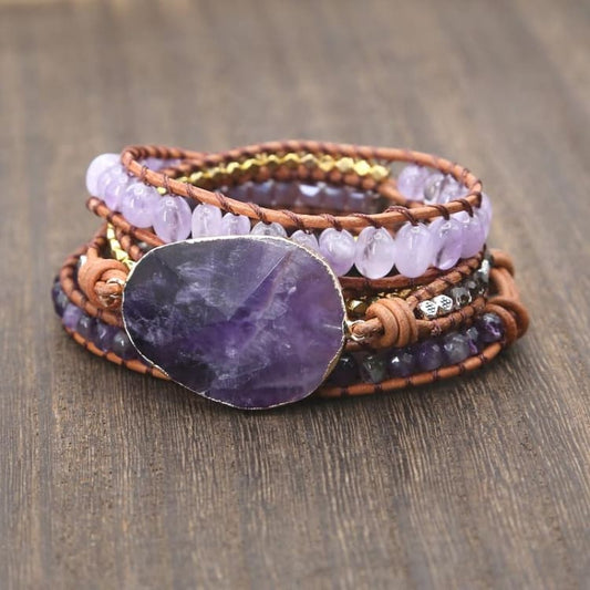 Bracelet des pensées positives en Améthyste - Bracelet