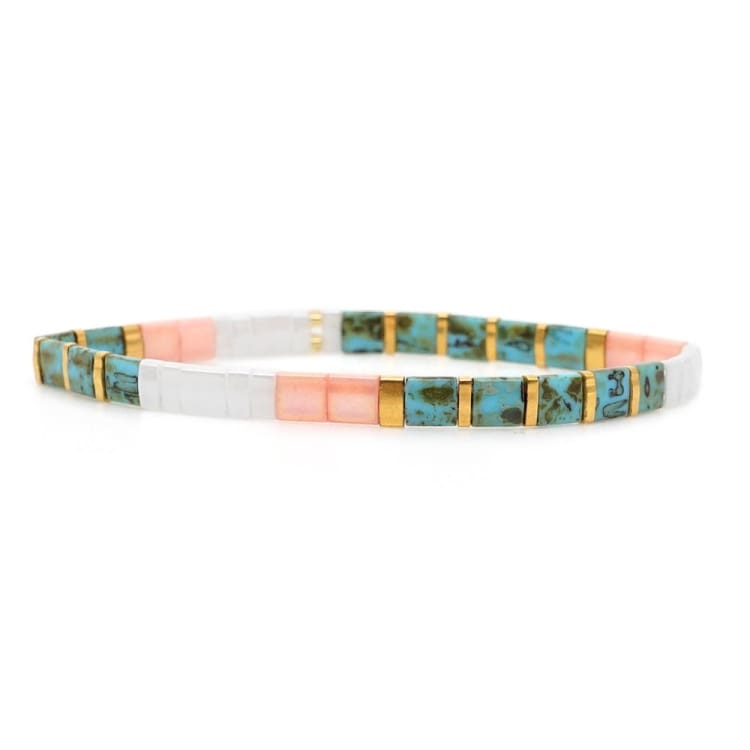Bracelet d’été en perles de verre du japon - Badruka
