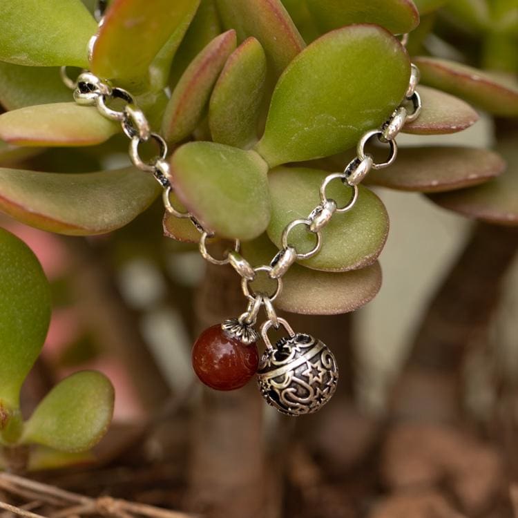 Bracelet du Grelot et Grenat rouge - Bracelet