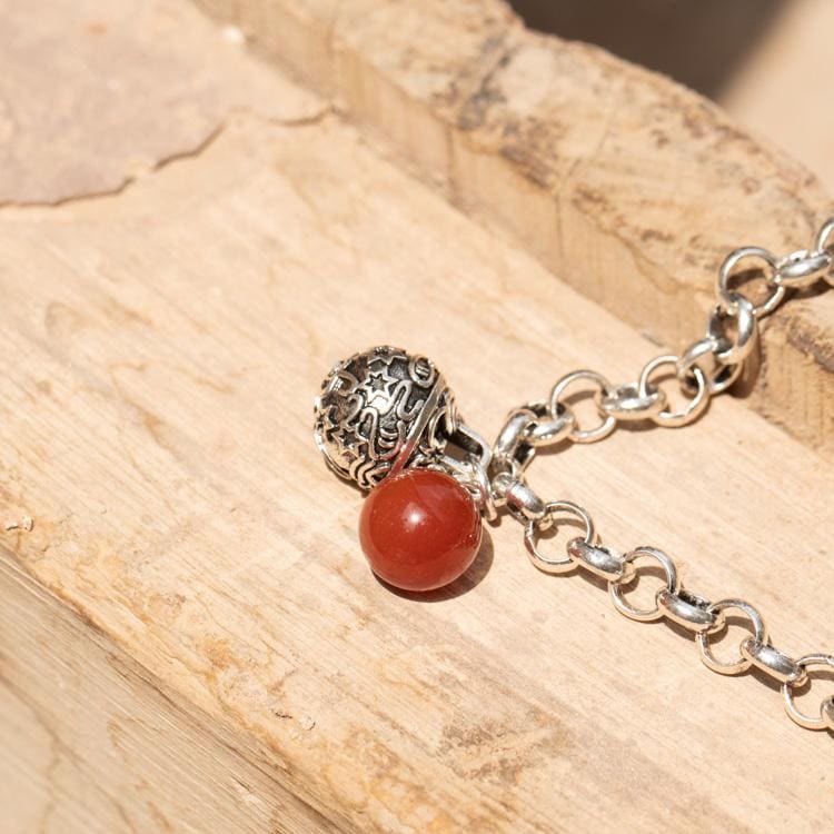 Bracelet du Grelot et Grenat rouge - Bracelet