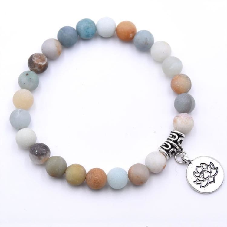 Bracelet Du Lotus En Amazonite - Bracelet