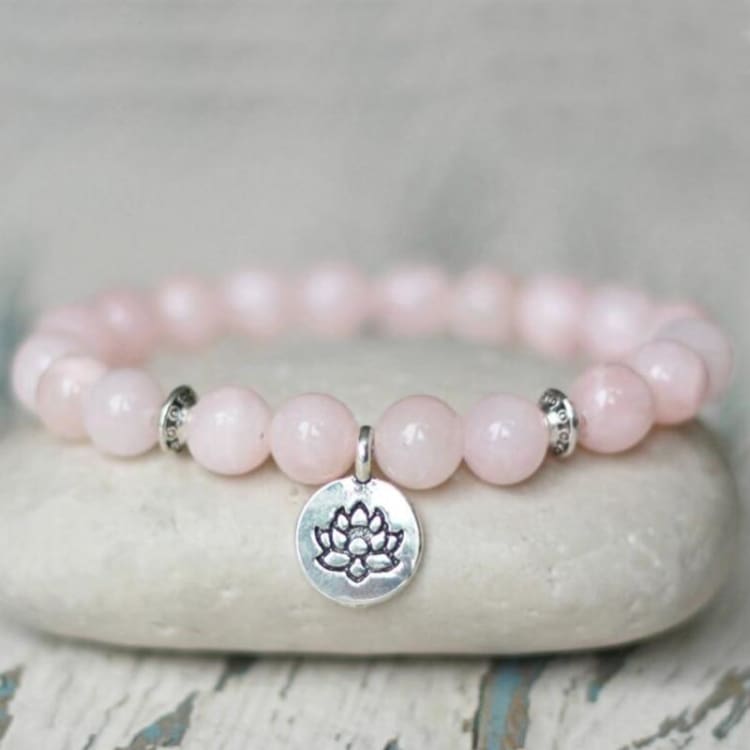 Bracelet du Lotus en Quartz Rose - Bracelet