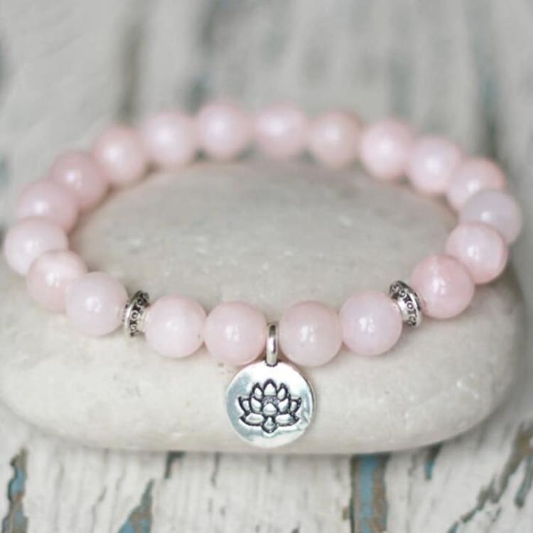 Bracelet du Lotus en Quartz Rose - Bracelet