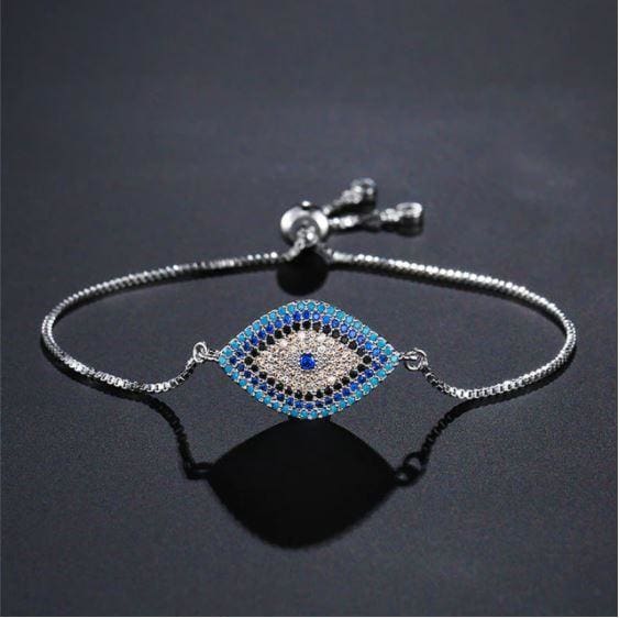 Bracelet du Nazar Boncuk - Argenté Œil Bleuté - Bracelet