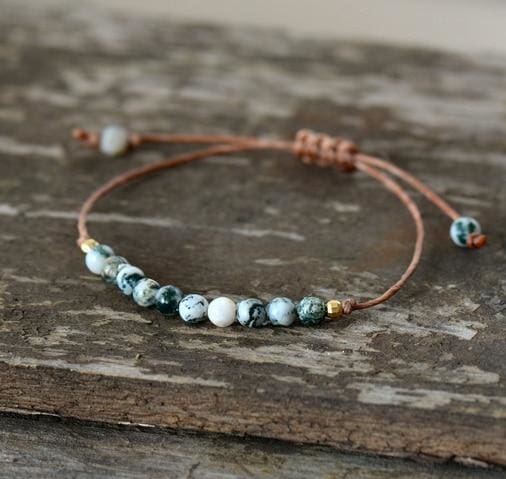 Bracelet du renouveau en jaspe mousse - Bracelet