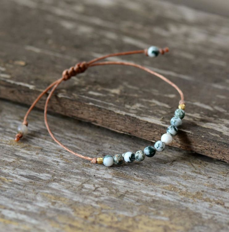 Bracelet du renouveau en jaspe mousse - Bracelet