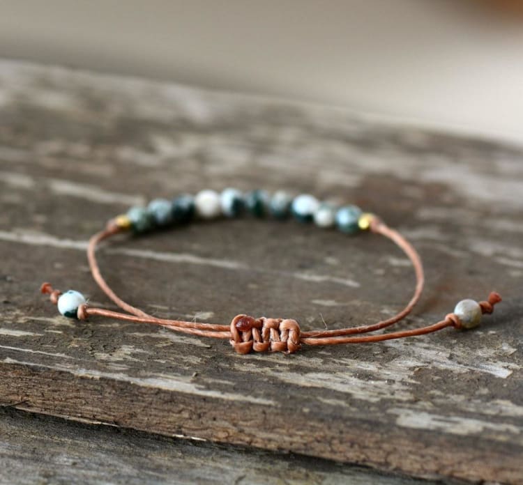 Bracelet du renouveau en jaspe mousse - Bracelet