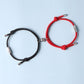 Bracelet Duo de l’Amitié - Noir et Rouge - bracelet