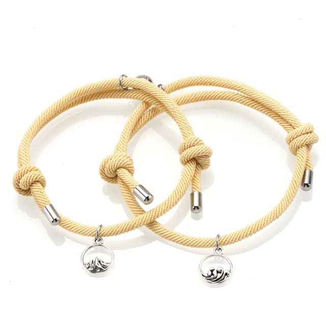 Bracelet Duo ’Par delà les Montagnes et les Océans’ - Jaune clair - bracelet