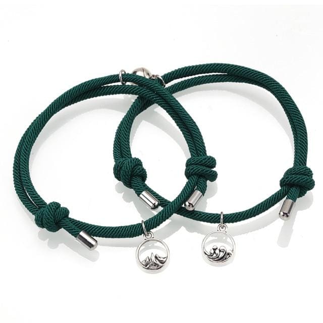 Bracelet Duo ’Par delà les Montagnes et les Océans’ - Vert - bracelet