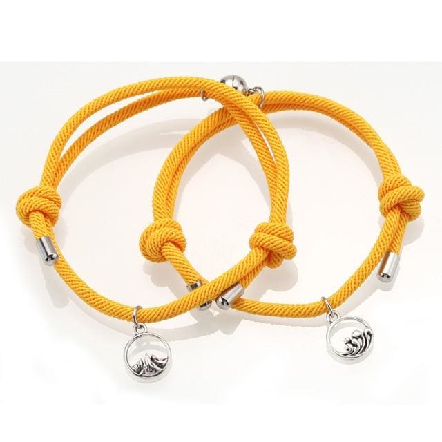 Bracelet Duo ’Par delà les Montagnes et les Océans’ - Jaune - bracelet