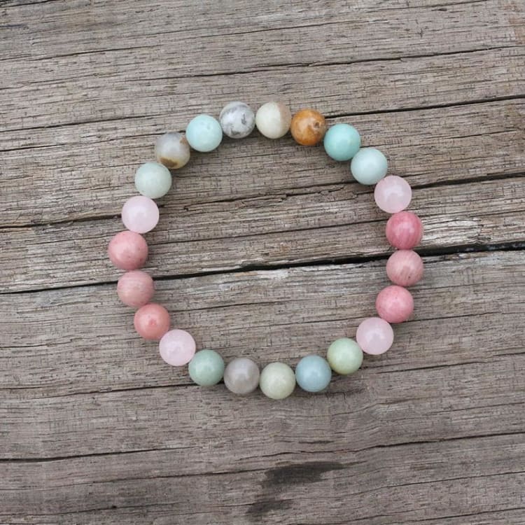 Bracelet Emotions en amazonite et rhodochrosite - Bracelet