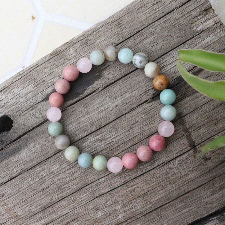 Bracelet Emotions en amazonite et rhodochrosite - Bracelet