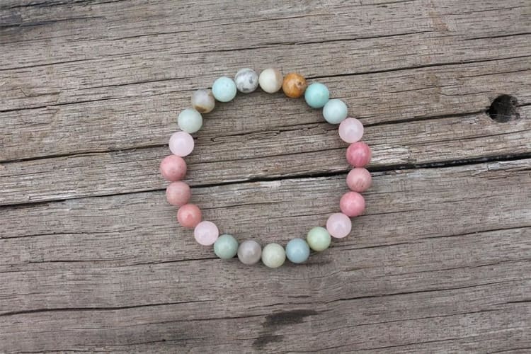 Bracelet Emotions en amazonite et rhodochrosite - Bracelet