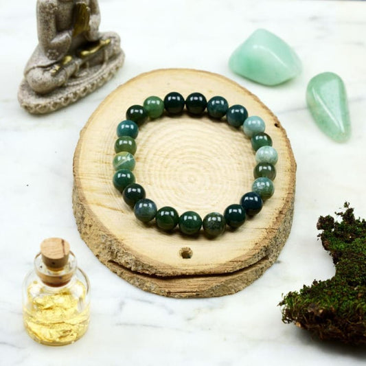 Bracelet en Agate Mousse - Bracelet