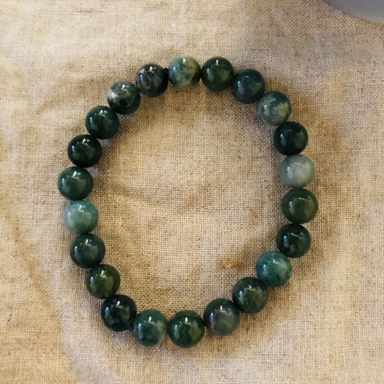 Bracelet En Agate Mousse - Bracelet