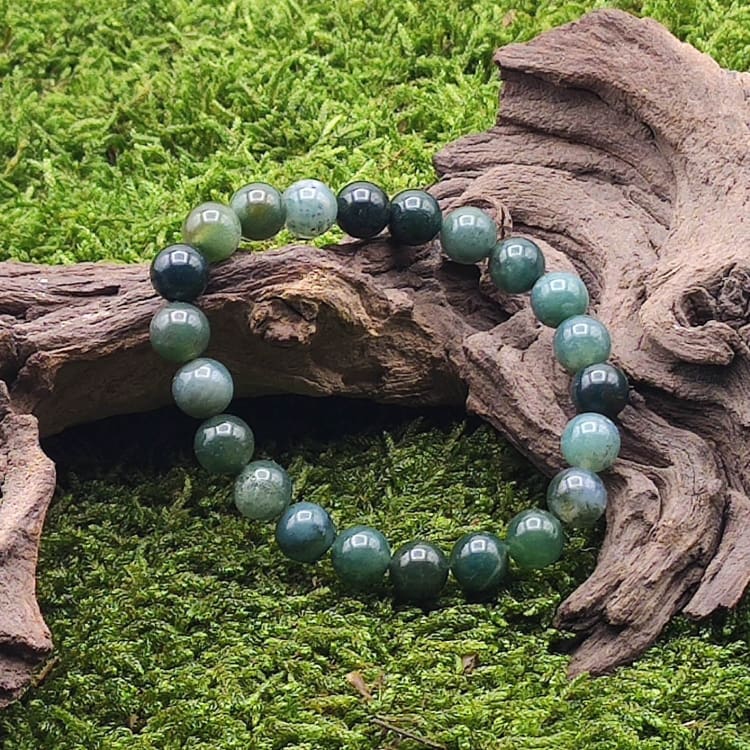 Bracelet en Agate Mousse - Bracelet