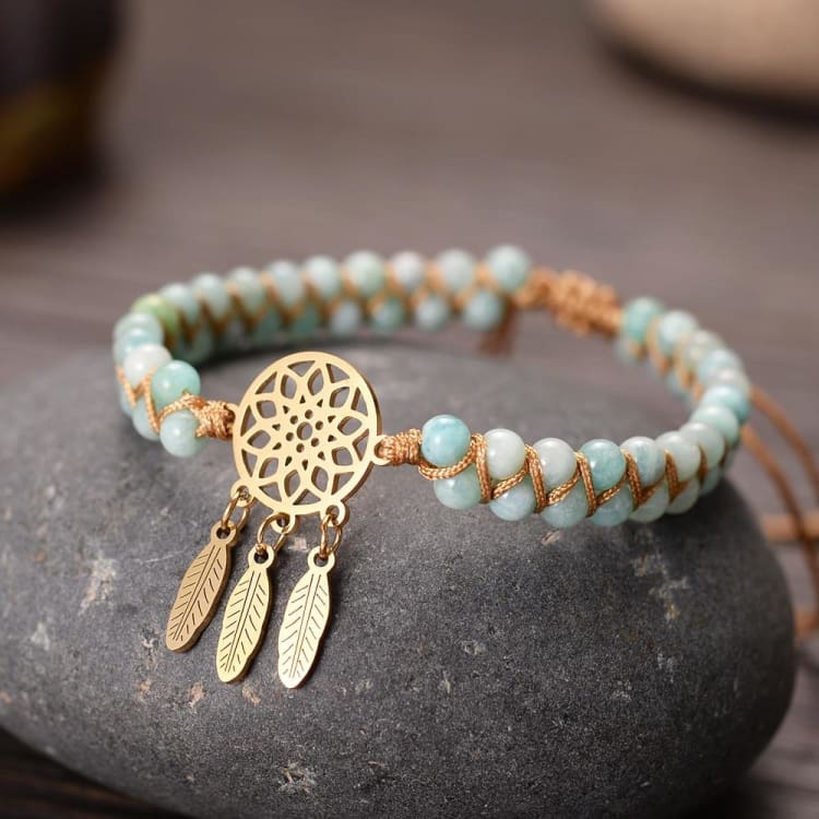 Bracelet Capteur de rêves‎ en Amazonite - Bracelet