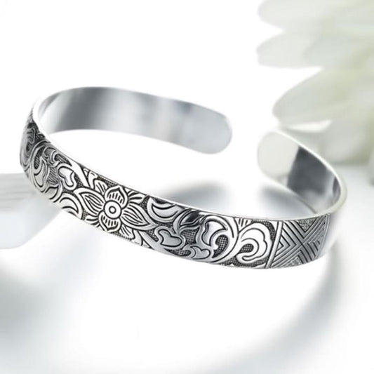 Bracelet en Argent de la Fleur de Lotus - Bracelet